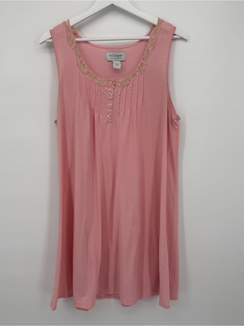 Vintage Flawed Nightgown Bundle Lot of 3 Pink Plaid Size Medium & Large Repair - Picture 14 of 16